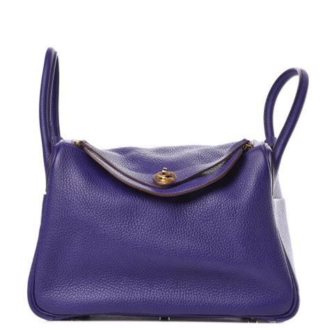 HERMES Taurillon Clemence Lindy 30 Iris 